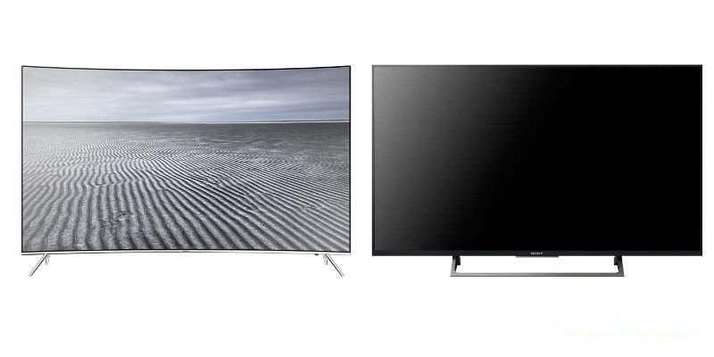 Comparaison des téléviseurs à écran plat et courbe