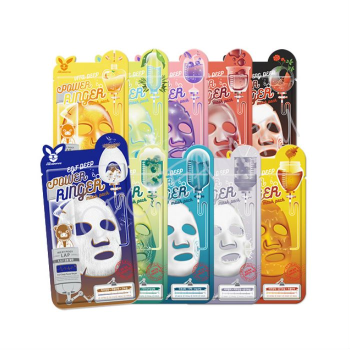 Ensemble de masques pour tissus pour le visage ELIZAVECCA / DEEP POWER
