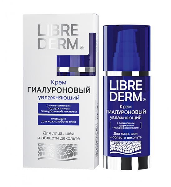 Librederm Hyaluronic Crème Hydratante Crème Hyaluronique Hydratante pour le visage et le décolleté