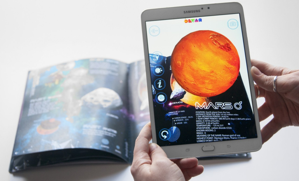 Encyclopédie 4D dans la réalité augmentée Cosmos